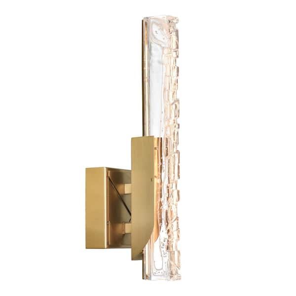 CWI Lighting Valira Integrated LED 5 in. 1-Light Brass Wall Light