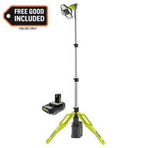 Hybrid Tri-Power Tripod Light with ONE+ 18V 2.0 Ah Lithium Battery