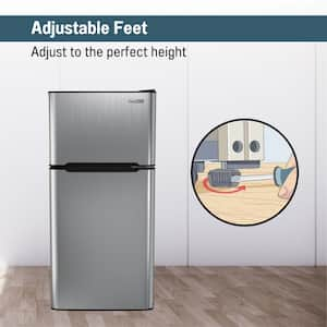 19 in. 4.5 cu .ft. 110V Compact 2-Door Refrigerator in Stainless with Reversible Door