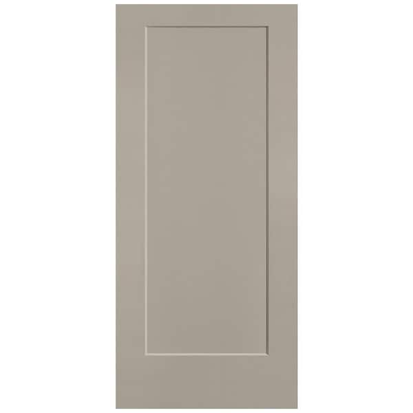 36 in. x 80 in. 1-Panel Lincoln Park Single Bore Hollow Core Smoked Tan Molded Composite Interior Door Slab