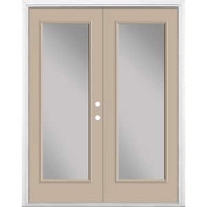 60 in. x 80 in. Canyon View Steel Prehung Left-Hand Inswing Full Lite Clear Glass Patio Door with Brickmold