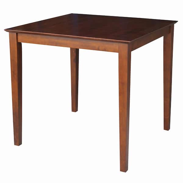 International Concepts 5 Piece Set Espresso 36 In Square Counter Height Dining Table With 4 Armless Stools K581 3636 S6132 Dining Table With 4 Armless Stools, 36 Inch High Dining Room Table