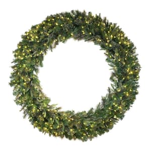 Cashmere 72 in. Artificial Pre-Lit Artificial Christmas Wreath with Clear Lights