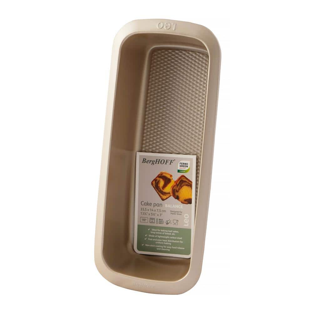 Beige Non-stick Carbon Steel Rectangular Cake Pan 13.4"