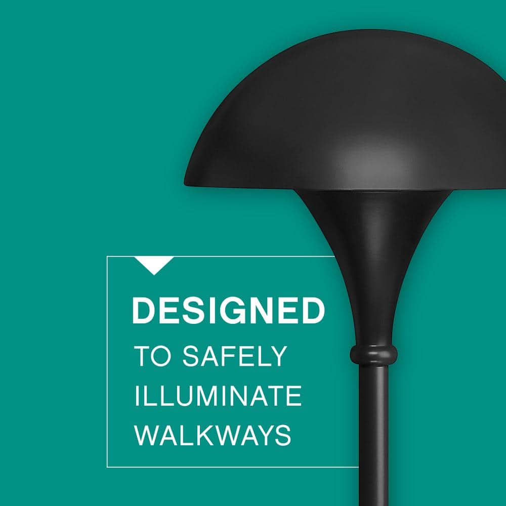 Black Aluminum 26" Mushroom Pathway Light