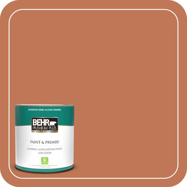 BEHR PREMIUM PLUS 1 qt. #PPU3-01 Moroccan Sky Semi-Gloss Enamel Low Odor Interior Paint & Primer