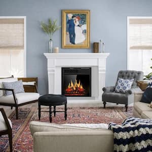 20 in. Ventless Electric Fireplace Insert with Remote Control, Colorful Flame Option, 750-Watt/1500-Watt