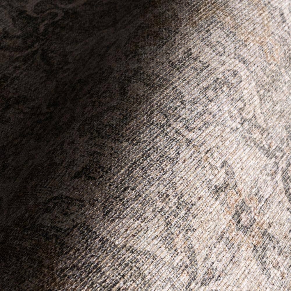 Else Dark Beige Rectangular Synthetic Vintage Medallion Area Rug