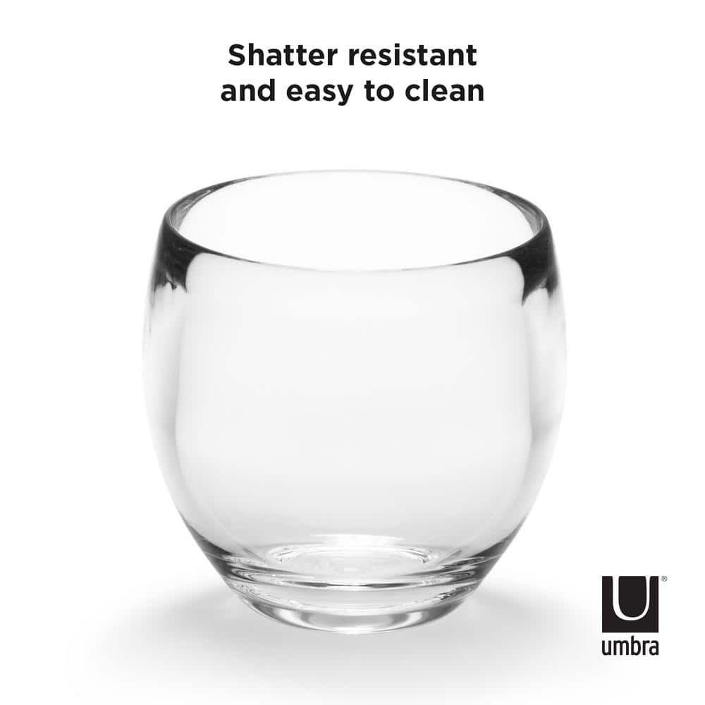 Clear Acrylic Toothbrush Holder with Oval Compartments