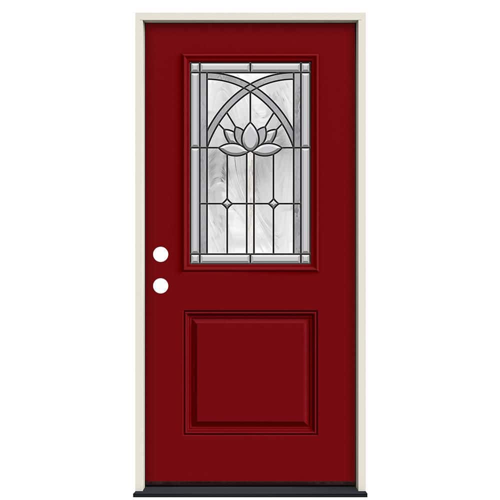 JELD-WEN 36 in. x 80 in. Right-Hand/Inswing 1/2 Lite Ardsley