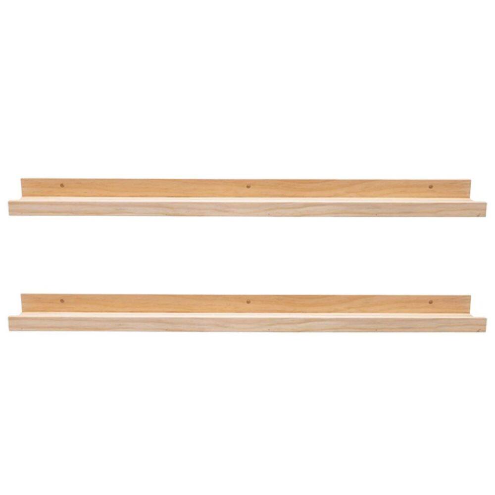 24 in. W x 4.5 in. D Natural Floating Shelves Decorative Wall Shelf (Set of