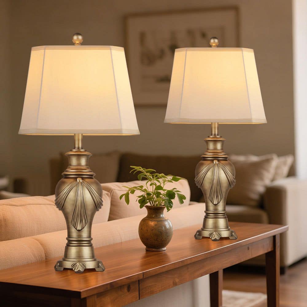 26.5 in. Rustic Vintage Nightstand Lamp Bronze Resin Lamps For Bedroom End Table price history on PriceWatchPro