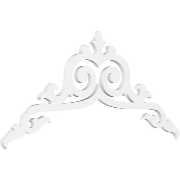 Ekena Millwork Pitch Baile 1 in. x 60 in. x 27.5 in. (10/12) Architectural Grade PVC Gable Pediment Moulding
