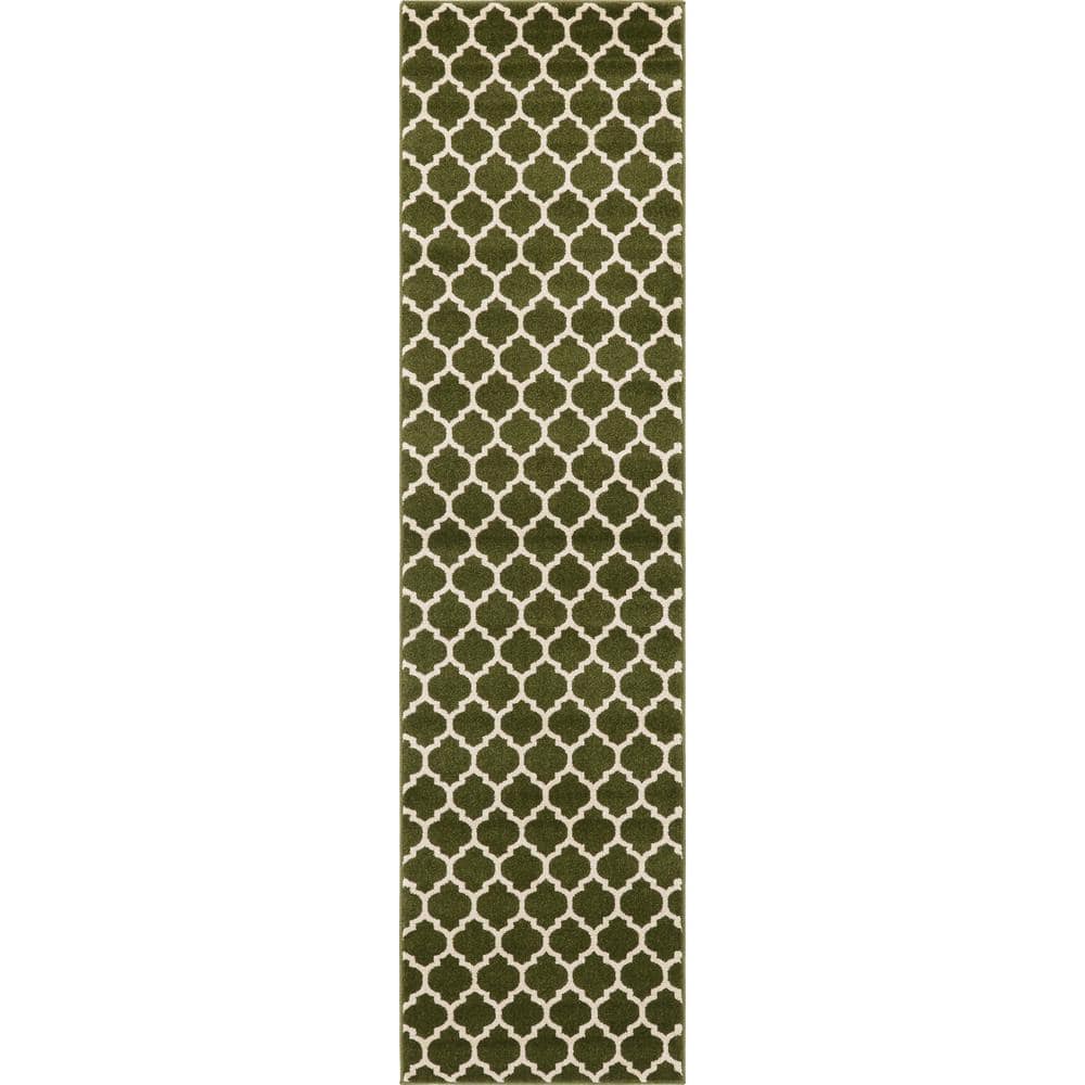 Trellis Philadelphia Dark Green/Beige 2' 7 x 10' 0 Runner Rug price history on PriceWatchPro
