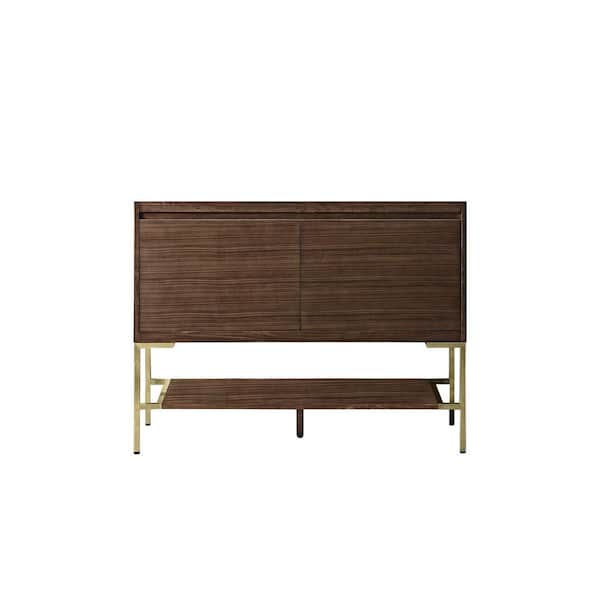 Mantova 47.3 in. W x 18.1 in. D x 35.4 in. H Single Bath Vanity Cabinet Without Top in Mid-Century Walnut