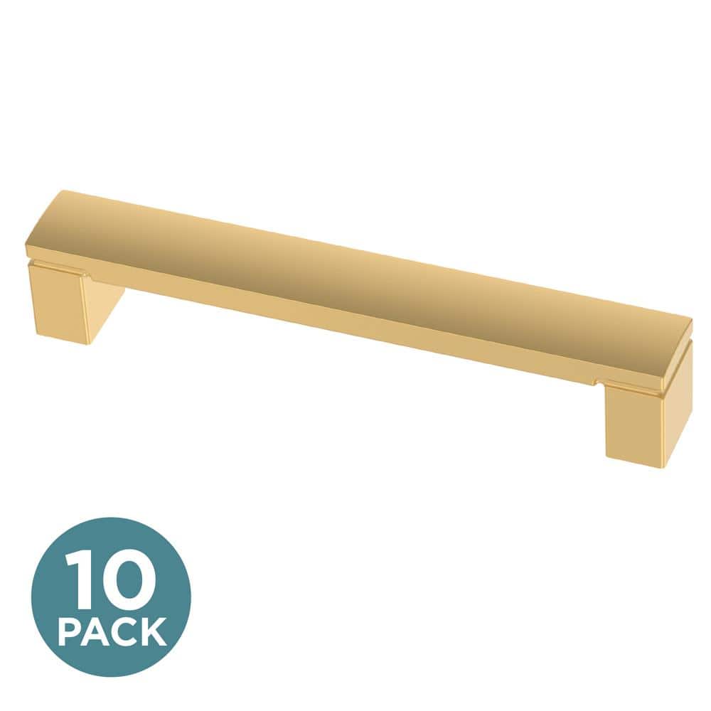10-Pack Simply Geometric 5-1/16 in. (128 mm) Modern Gold Cabinet Drawer Pulls price history on PriceWatchPro