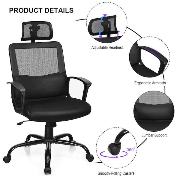  Adjustable Headrest for Office Chair, Universal Chair
