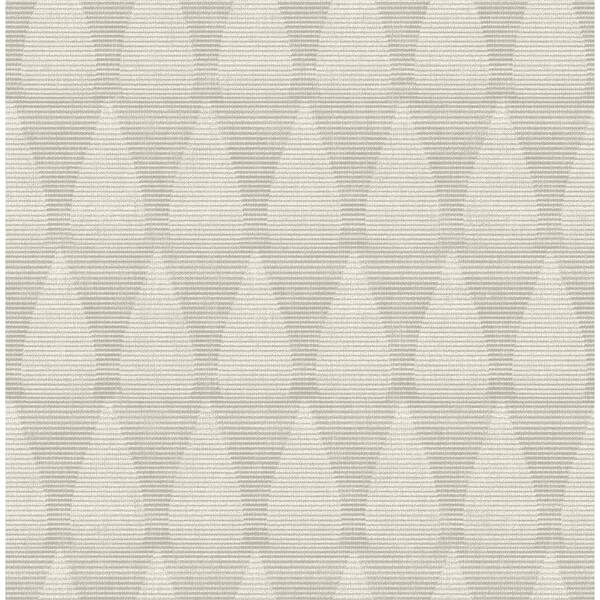 A-Street Prints Mirko Grey Ogee Textured Non-pasted Paper Wallpaper