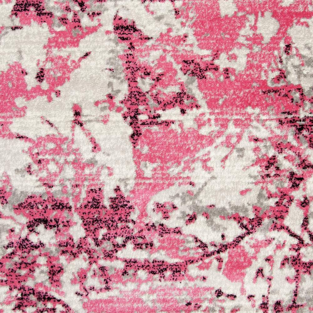 Easy-Care Reversible Pink/Ivory Synthetic 8' x 10' Area Rug