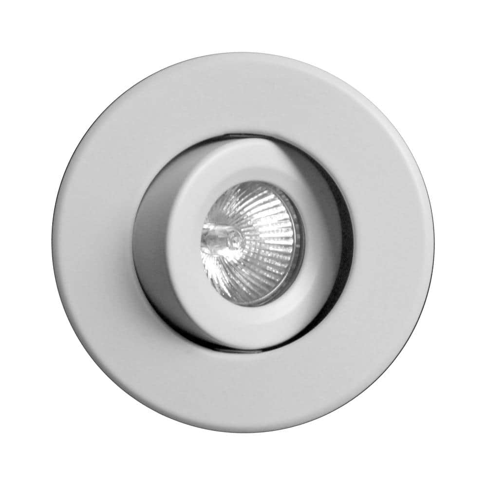 4'' White Adjustable Recessed Gimbal Trim