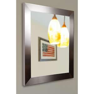 Medium Rectangle Silver Mirror Modern Mirror (34.5 in. H x 22.5 in. W)