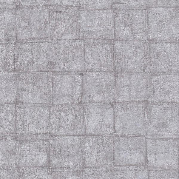 Walls Republic Sewn Concrete Squares Grey Paper Strippable Roll (Covers 57 sq. ft.)