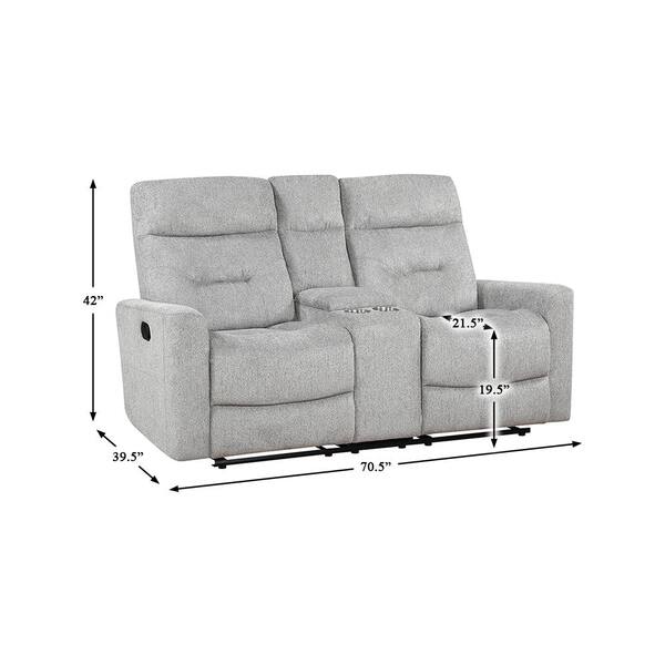 ヨッシー Reviews for Lazzara Brooks 70.5 in. W Gray Chenille 2-Seater