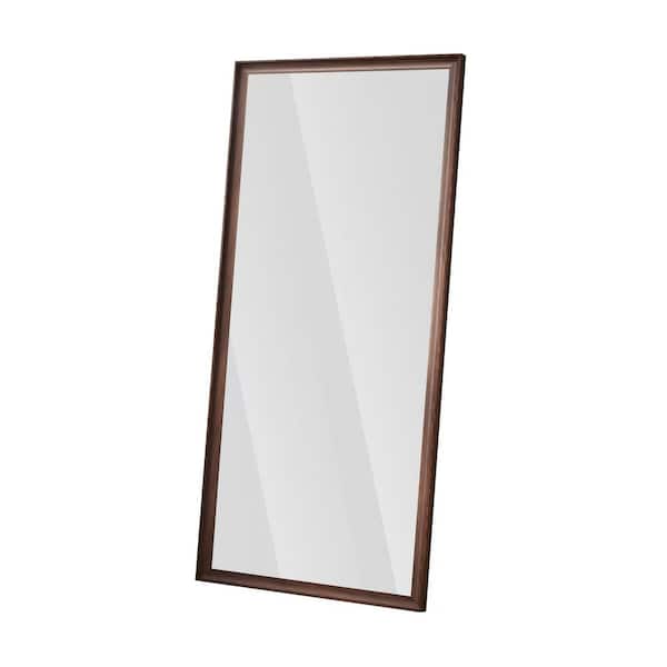 Unbranded Brown 31 in. W x 70 in. H Farmhose Rectangle Glass Framed Mirror Wall Mirror Bathroom Mirror