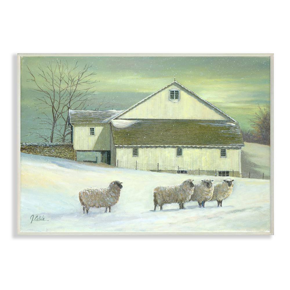 Original hand painted watercolor artwork for cosy home decor in rustic country style Mountain sheep pasture with fresh bright green grass