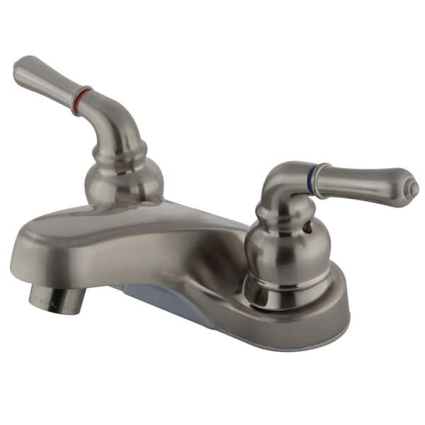Kingston Brass Magellan 4 in. Centerset 2-Handle Bathroom Faucet in Brushed Nickel