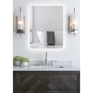 30 in. W x 36 in. H Rectangular Frameless Anti-Fog Touch Control Wall Mounted LED Bathroom Vanity Mirror, 3 Color