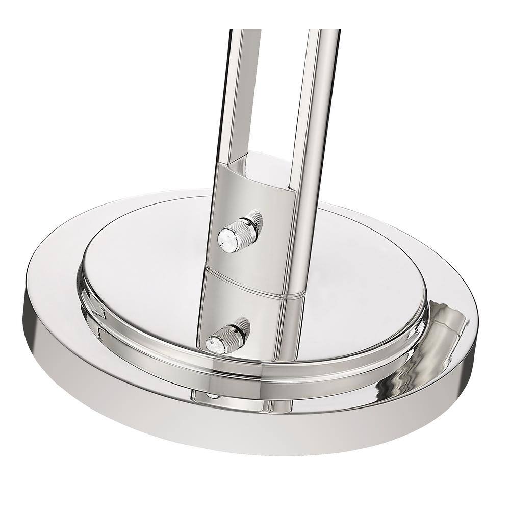 Adjustable Polished Nickel Modern Task Table Lamp