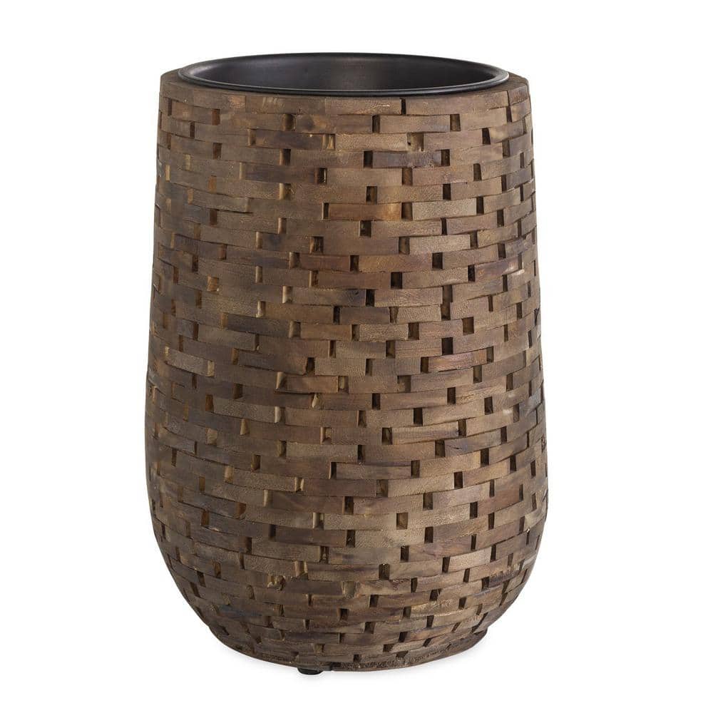 Evergreen 18 in. Large Recycled Acacia Wood Planter 8PMTL192 The Home