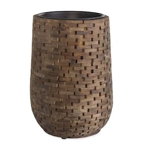 18 in. Large Recycled Acacia Wood Planter