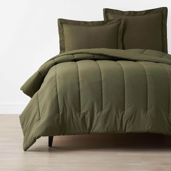 Company Cotton Garment Wash Olive King/California King Cotton Percale Comforter