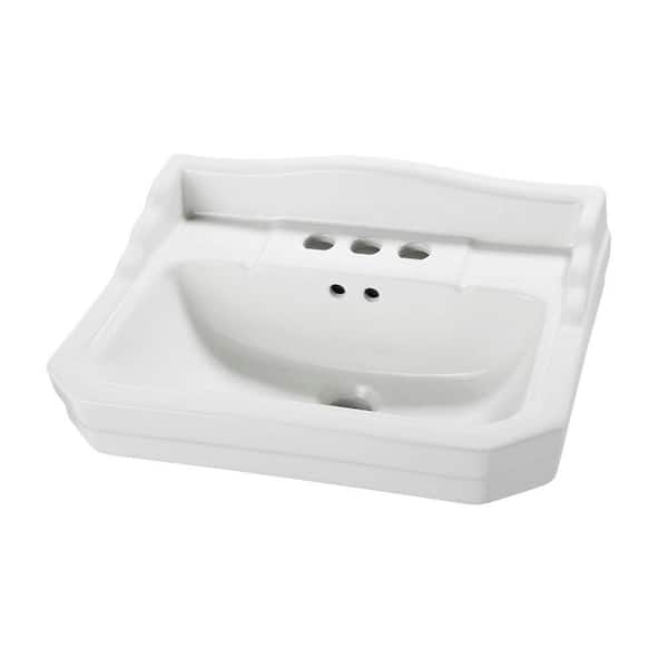 Foremost Series 1920 19.125 in. L Pedestal Sink Basin in White