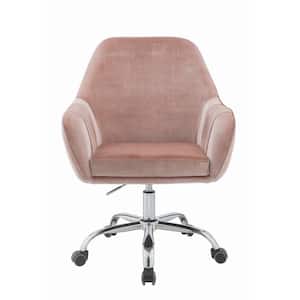 27 in. Width Big and Tall Dusky Rose Fabric Task Chair