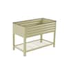 vego garden Elevated Garden Bed V Series 2' x 4' Without wheels Outdoor Planter Box for Vegetables Flower Pearl White VELB2040W
