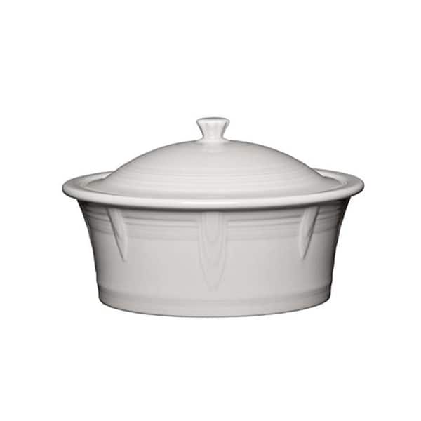 Fiesta 90 oz. White Large Covered Casserole with Lid