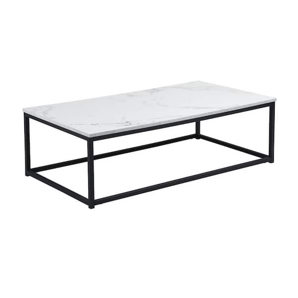 Homy Casa Facto Frame Coffee Table Metal Frame Marble FACTO COFFEE TABLE MARBLE The Home Depot