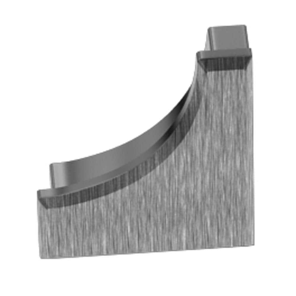 Dilex-AHK Brushed Chrome Anodized Aluminum 9/16 in. x 1/2 in. Metal End Cap price history on PriceWatchPro
