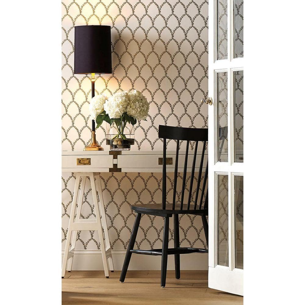 Gold and White Grasscloth Removable Wallpaper Roll