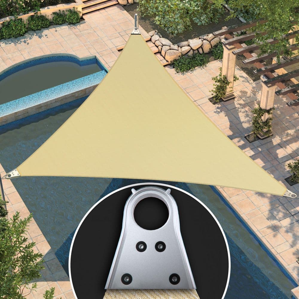 Super Ring 22 ft. x 22 ft. x22ft. Triangle Sun Shade Sail with Cable-Beige price history on PriceWatchPro