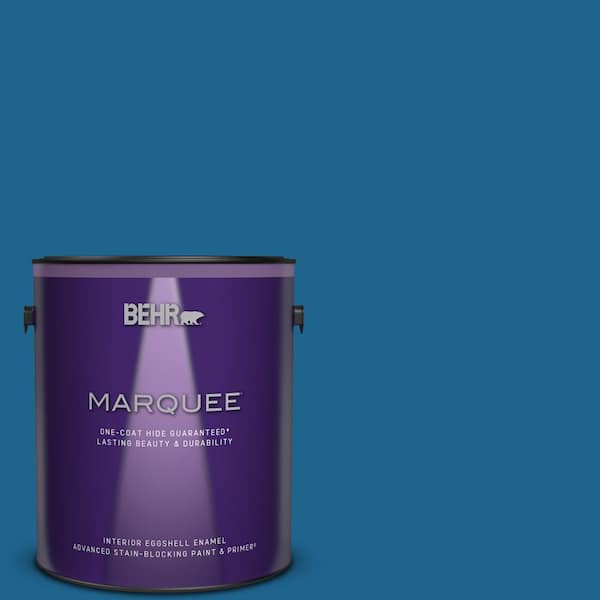 BEHR MARQUEE 1 gal. #MQ5-57 Traditional Blue One-Coat Hide Eggshell Enamel Interior Paint & Primer