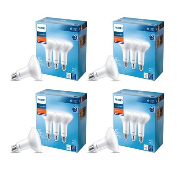 65-Watt Equivalent BR30 Dimmable E26 LED Light Bulb Soft White 2700K (3-Pack)