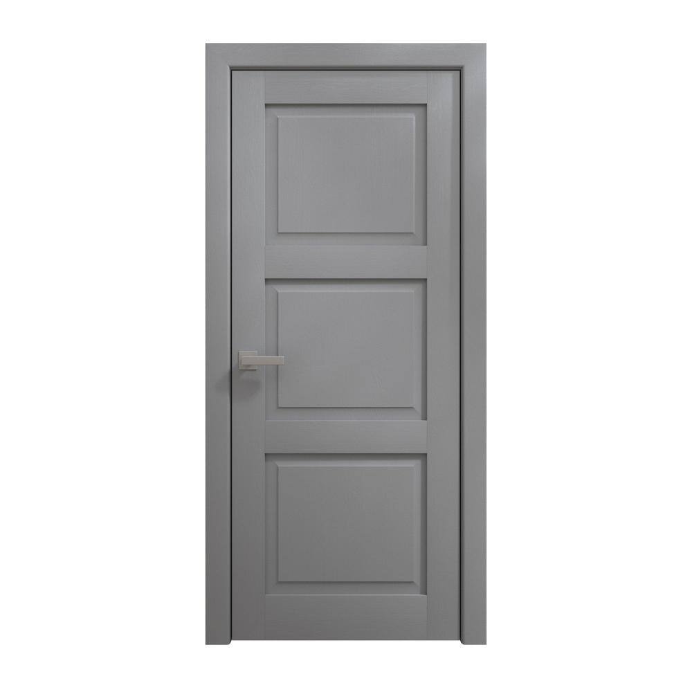 42 in. x 80 in. Painted Black Oak Color Solid Wood Swing Door With Hardware price history on PriceWatchPro