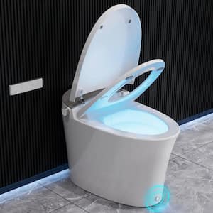 1.28 GPF Elongated Smart Toilet Bidet in White with Auto Open/Close Flush, Warm Water, UV Sterilization, Deodorization