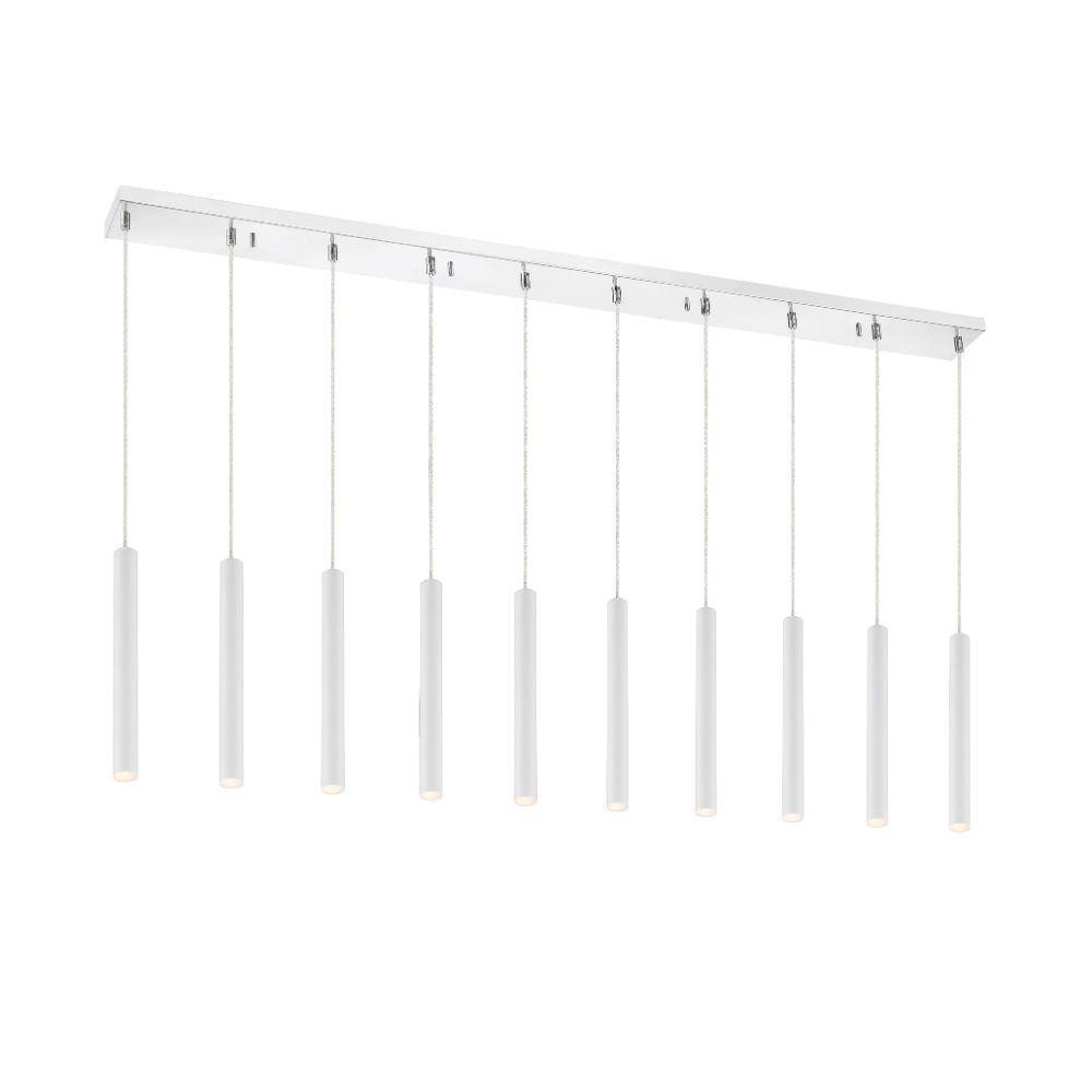 Forest 5-Watt 10-Light Integrated LED Chrome Shaded Chandelier with Matte W