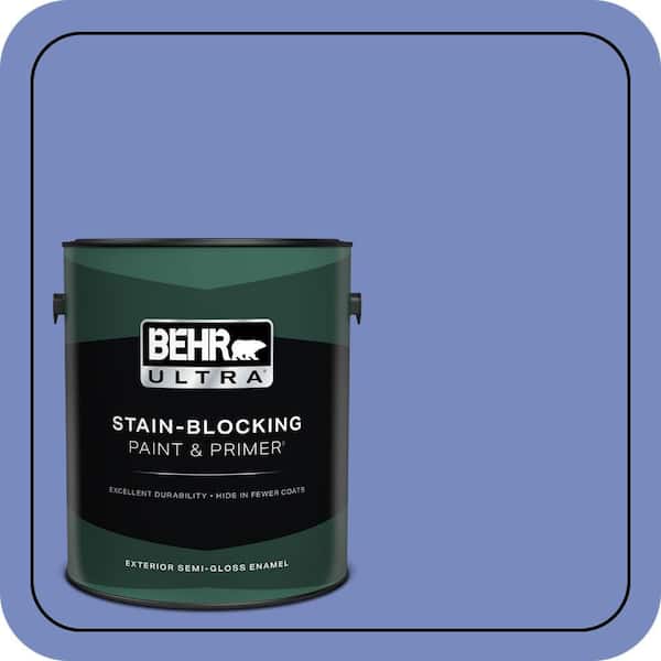 BEHR ULTRA 1 gal. #600B-5 Larkspur Bouquet Semi-Gloss Enamel Exterior Paint & Primer