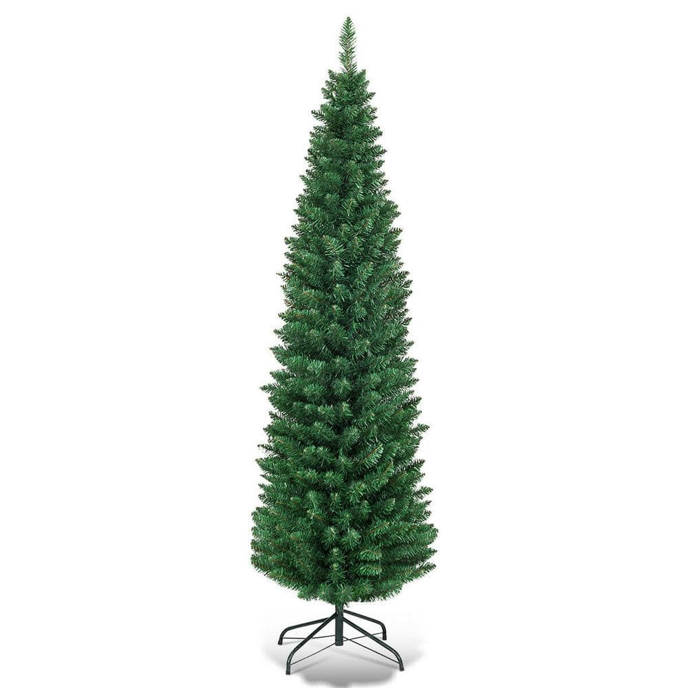 5 ft. Green Unlit PVC Artificial Slim Pencil National Christmas Tree with Metal Stand price history on PriceWatchPro